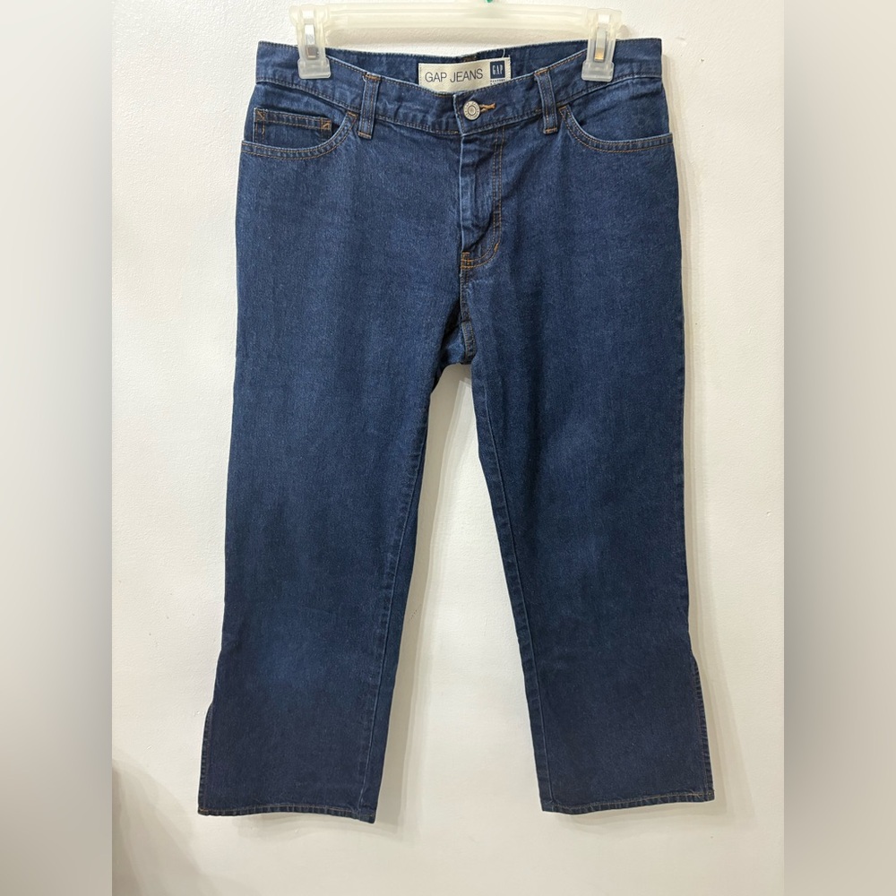 Vintage Gap Jeans Womens Size 4 Blue Ankle Split Hem Length 33” Y2K Denim 2002